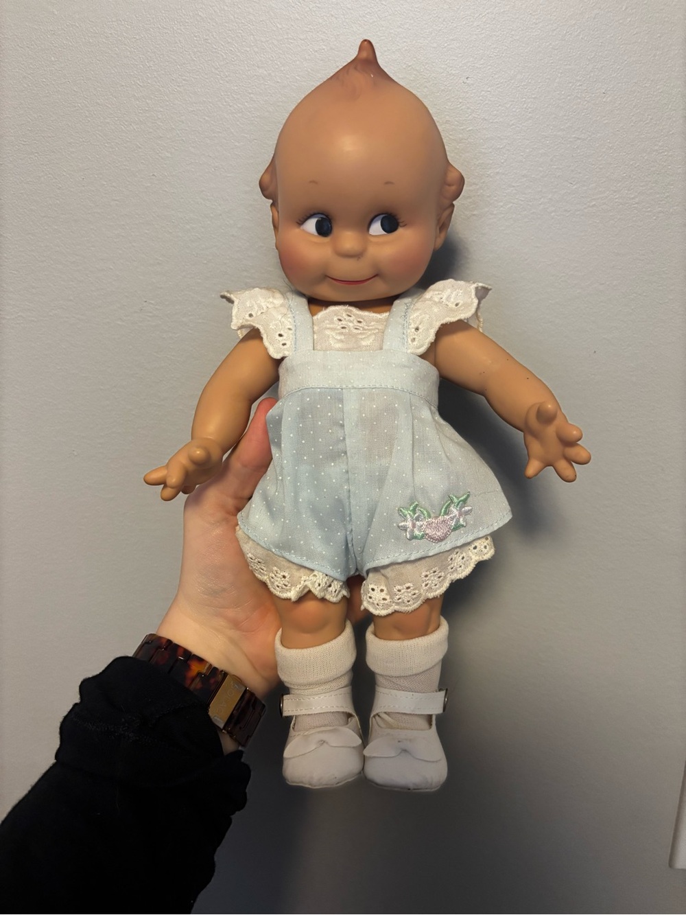 1987 Jesco Baby Doll in Light Blue Pinafore Romper